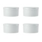 Mikasa Chalk 4-Piece Porcelain Ramekin Set, 9.5cm, White