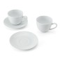 Mikasa Chalk Set of 2 Porcelain Cappuccino Cups and Saucers, 310ml, White