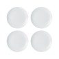 Mikasa Chalk 4-Piece Porcelain Side Plate Set, 21cm, White