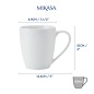 Mikasa Chalk 4-Piece Porcelain Mug Set, 380ml, White