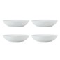 Mikasa Chalk 4-Piece Porcelain Pasta Bowl Set, 23cm, White