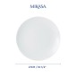 Mikasa Chalk 4-Piece Porcelain Dinner Plate Set, 27cm, White