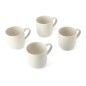 Mikasa Cranborne 4-Piece Stoneware Mug Set, 320ml, Cream