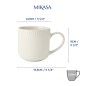 Mikasa Cranborne 4-Piece Stoneware Mug Set, 320ml, Cream