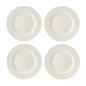 Mikasa Cranborne 4-Piece Stoneware Side Plate Set, 21cm, Cream