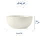 Mikasa Cranborne 4-Piece Stoneware Cereal Bowl Set, 15cm, Cream