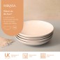 Mikasa Cranborne 4-Piece Stoneware Pasta Bowl Set, 24cm, Cream