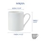 Mikasa Egret 4-Piece China Mug Set, 380ml, White