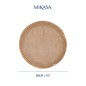 Mikasa 4-Piece Round Hessian Placemat Set, Natural, 38cm