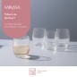 Mikasa Treviso 4-Piece Crystal Stemless Wine Glass Set, 350ml