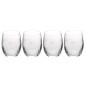 Mikasa Treviso 4-Piece Crystal Stemless Wine Glass Set, 350ml