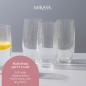 Mikasa Treviso 4-Piece Crystal Highball Glass Set, 400ml