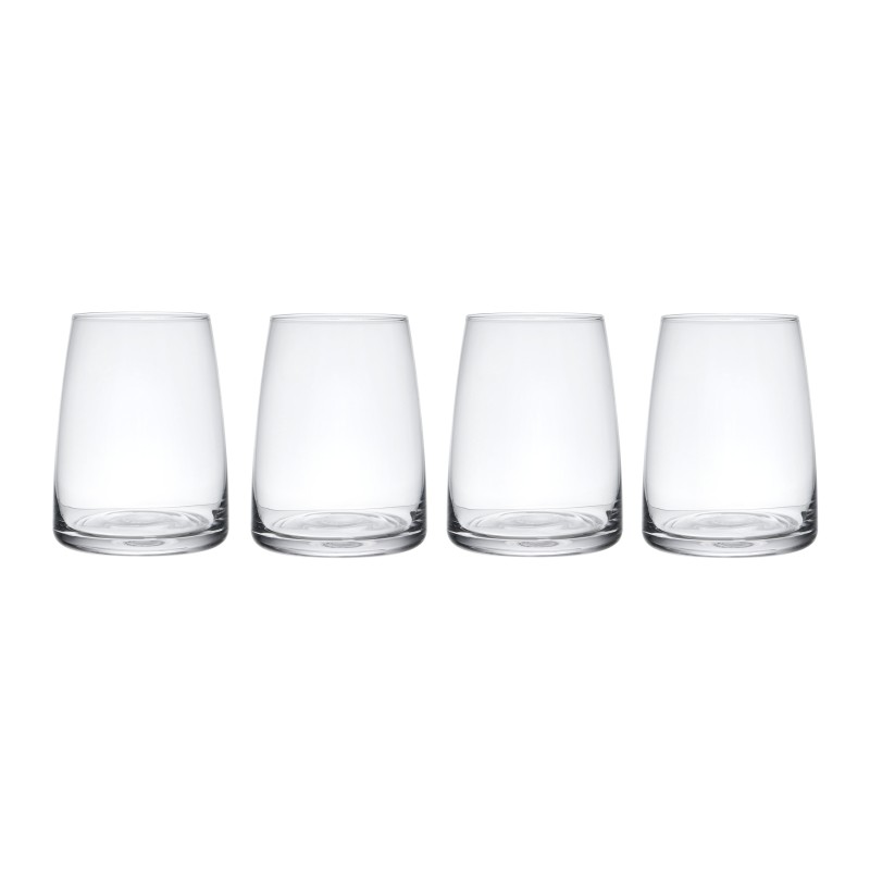 Mikasa Palermo 4-Piece Stemless Wine Glass Set, 350ml