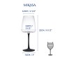 Mikasa Palermo 4-Piece Crystal Red Wine Glass Set, 450ml