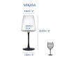 Mikasa Palermo 4-Piece Crystal White Wine Glass Set, 450ml