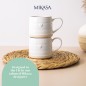 Mikasa Farmhouse Heart Stoneware Mugs, Set of 2, 380ml, White