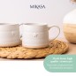 Mikasa Farmhouse Star Stoneware Mugs, Set of 2, 380ml, White