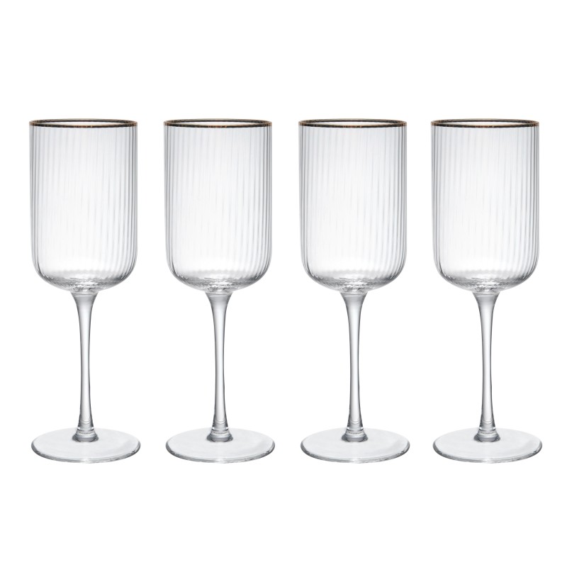 Mikasa Sorrento 4-Piece Crystal Red Wine Glass Set, 450ml