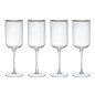 Mikasa Sorrento 4-Piece Crystal Red Wine Glass Set, 450ml