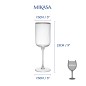 Mikasa Sorrento 4-Piece Crystal Red Wine Glass Set, 450ml