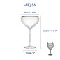 Mikasa Sorrento 4-Piece Crystal Coupe Glass Set, 350ml