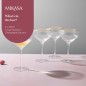 Mikasa Sorrento 4-Piece Crystal Coupe Glass Set, 350ml