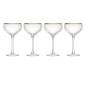 Mikasa Sorrento 4-Piece Crystal Coupe Glass Set, 350ml