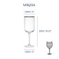 Mikasa Sorrento 4-Piece Crystal White Wine Glass Set, 400ml