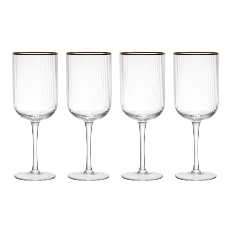 Mikasa Sorrento 4-Piece Crystal White Wine Glass Set, 400ml