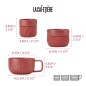 La Cafetière 3pc Family Mug Set, 380ml, 200ml and 100ml, Red