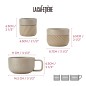 La Cafetière 3pc Family Mug Set, 380ml, 200ml and 100ml, Almond