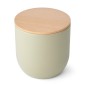 KitchenCraft Idilica Kitchen Canister with Beechwood Lid, 12 x 12cm, Putty