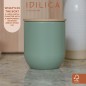KitchenCraft Idilica Kitchen Canister with Beechwood Lid, 9 x 10cm, Green