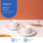 Mikasa Chalk Set of 2 Porcelain Espresso Cups and Saucers, 90ml, White