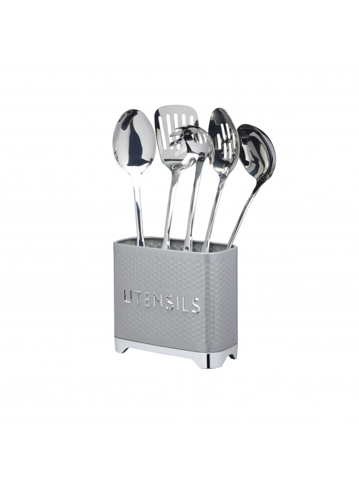 Lovello Textured Utensil Holder - Shadow Grey