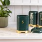 Lovello Hunter Green Textured Sugar Canister