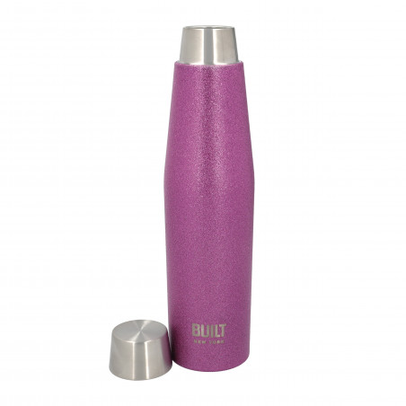 BUILT Apex 540ml Insulated Water Bottle - Purple Glitter