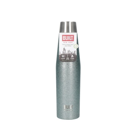 BUILT Apex 540ml Insulated Water Bottle - Aqua Glitter
