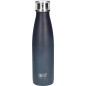 Built 500ml Double Walled Stainless Steel Water Bottle Black and Blue Ombre