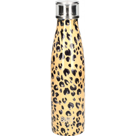 Built 500ml Double Walled Stainless Steel Water Bottle Leopard