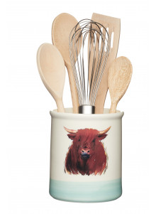 Apple Farm Kitchen Utensil Holder with Printed Illustration