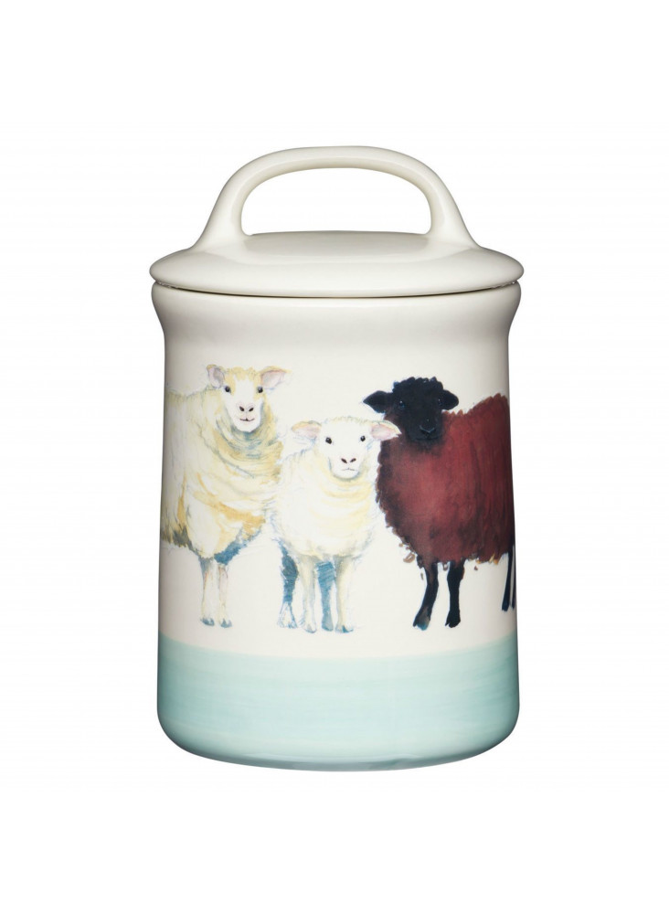 Apple Farm Sheep Coffee Canister Stoneware