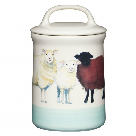 Apple Farm Sheep Coffee Canister Stoneware