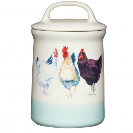 Apple Farm Hen Tea Canister Stoneware