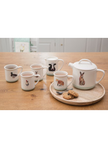 Apple Farm Stoneware - Set of 4 Assorted Mugs