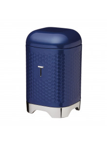 Lovello Textured Tea Tin Canister - Midnight Navy