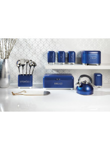 Lovello Textured Storage Tin Canister - Midnight Navy