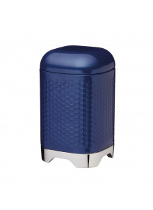 Lovello Textured Storage Tin Canister - Midnight Navy