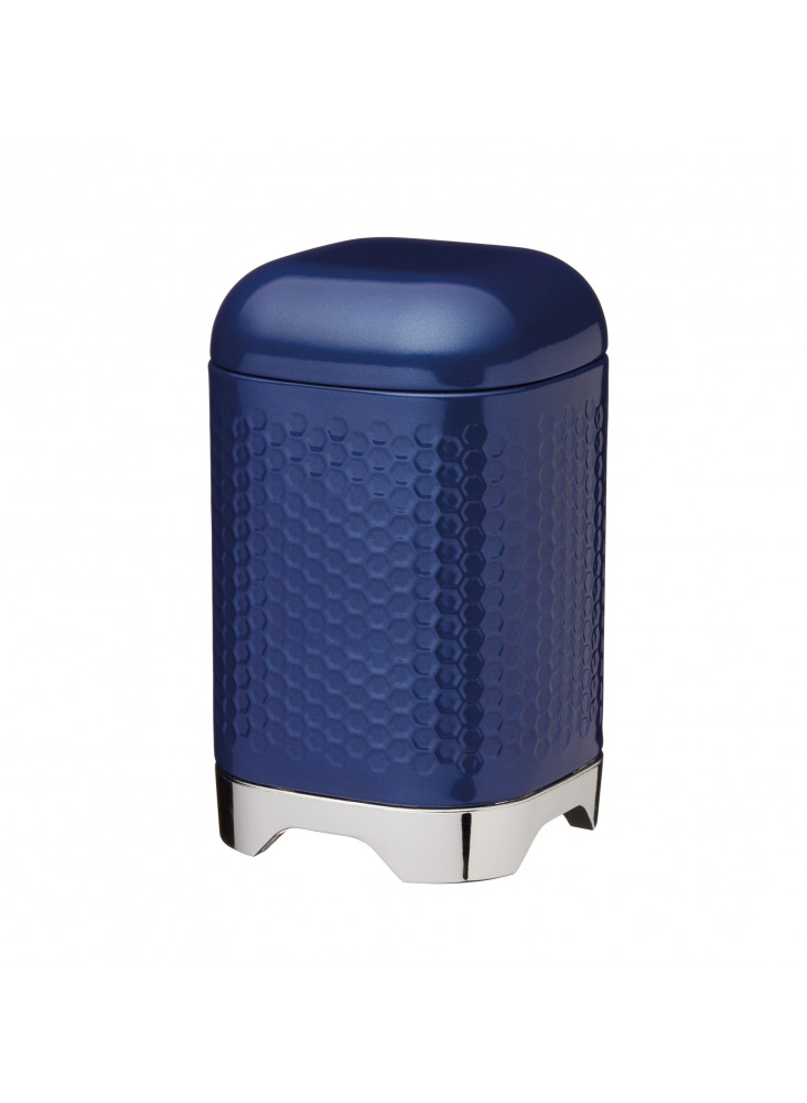 Lovello Textured Storage Tin Canister - Midnight Navy