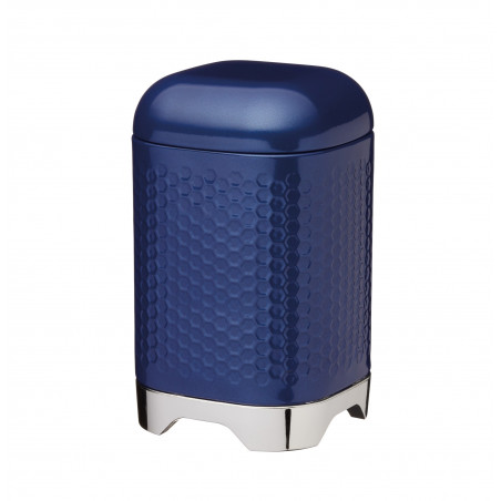 Lovello Textured Storage Tin Canister - Midnight Navy